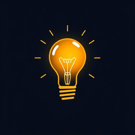 Illustratie van een gloeilamp die een merklogo inspireert